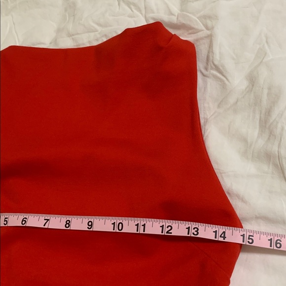 Elliatt Carmen Women’s‎ Midi Dress in Jaffa Red Sleeveless Asymmetrical Small - Picture 9 of 11